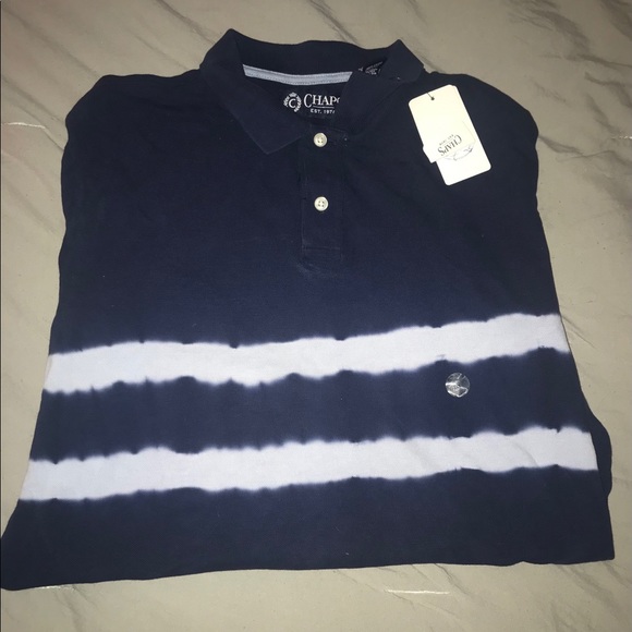 NWT Men’s Navy Blue CHAPS Short Sleeve Polo Small - Picture 3 of 4